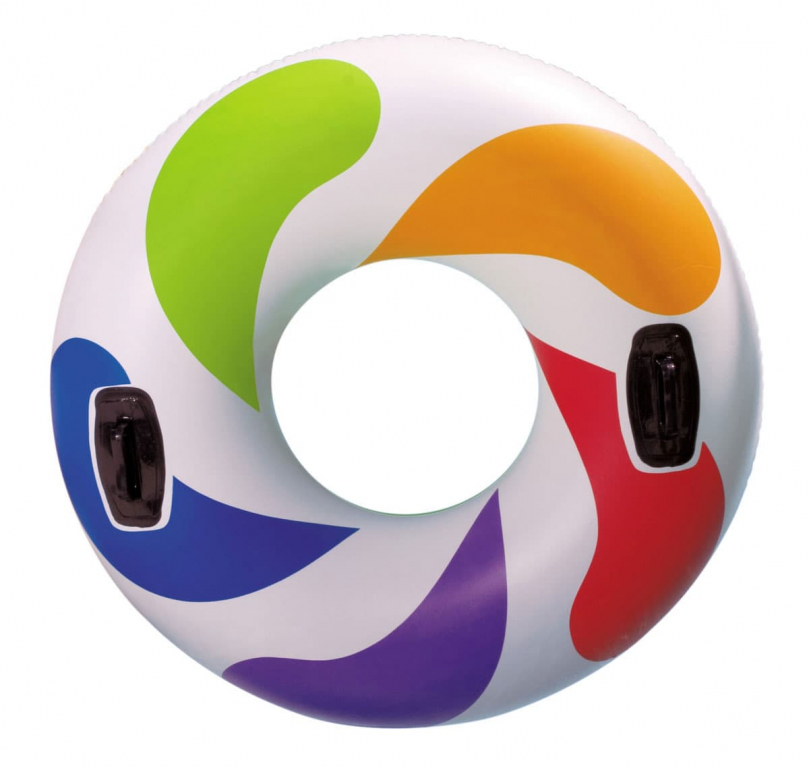 Надувной круг Color Whirl  с ручками Intex арт.58202 122см, от 9 лет